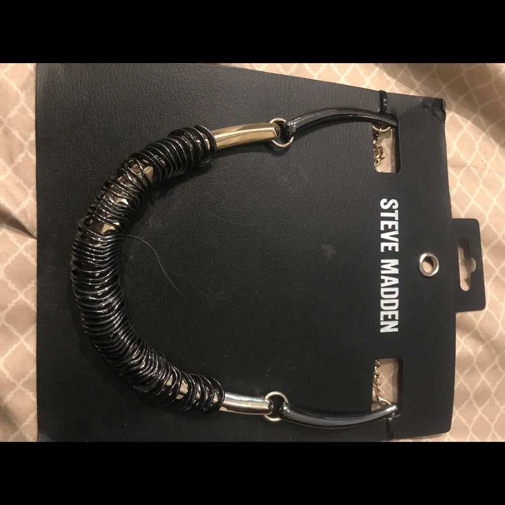 Gold and black Steve Madden statement necklace
